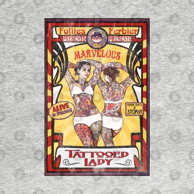 The Tattooed Lady Sideshow Poster by ImpArtbyTorg